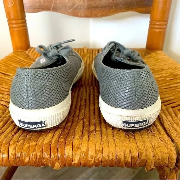 Superga Shoes 2750 Metallic Grey Silver Cotu Classic Sneakers 6.5 - Picture 8 of 13